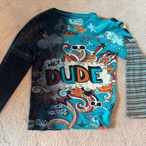 Hey dude skull Custo Barcelona long sleeve graphic t shirt for custo growing 6